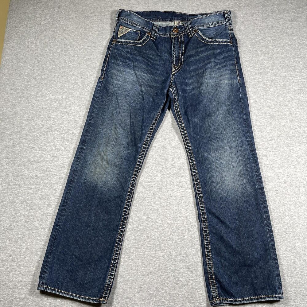 Silver Jeans Co. Jeans Mens 34x32 Blue Medium Wash Gordie Bootcut Relaxed